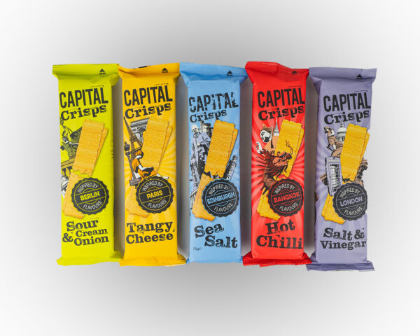 Capital Crips Chilli, Sour Cream & Onion, Sea Salt Crips, Salt & Vinegar, Cheese