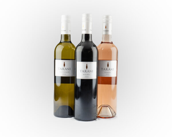 Tarani Malbec (Rood), Sauvignon Blanc (Wit), Gamay (Rose)